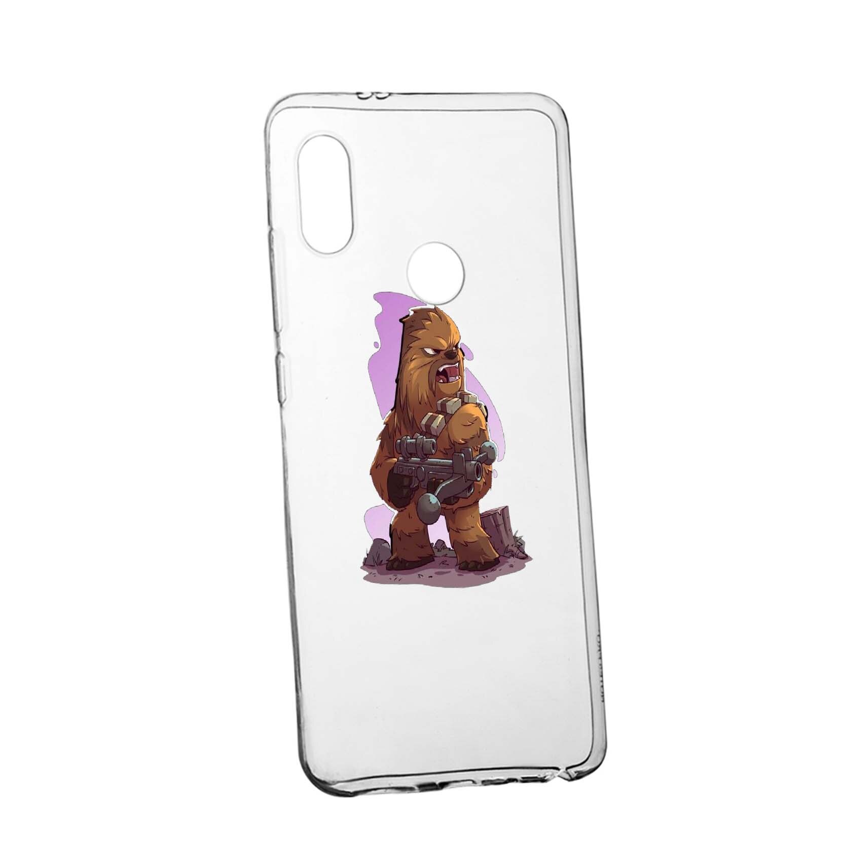 Husa de protectie Star Wars - Chewbacca, Movie pentru Huawei Y6 2019, rezistenta la uzura, anti-alunecare, din silicon Premium, 401