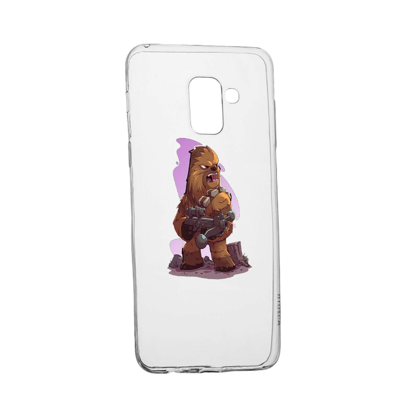 Husa de protectie Star Wars - Chewbacca, Movie pentru Samsung Galaxy A8 2018 Plus, rezistenta la uzura, anti-alunecare, din silicon Premium, 401