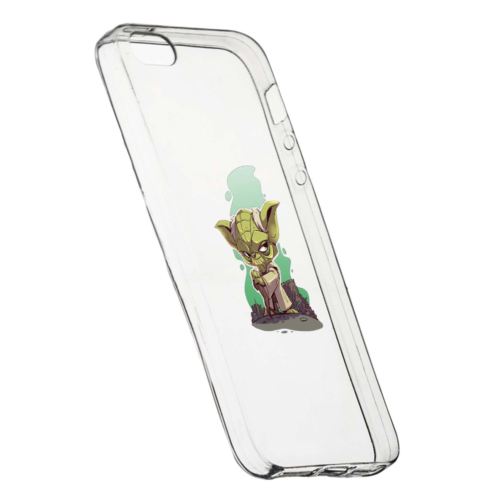 Husa de protectie Star Wars - Yoda, Movie pentru Apple iPhone 5 / 5S / SE, rezistenta la uzura, anti-alunecare, din silicon Premium, 403