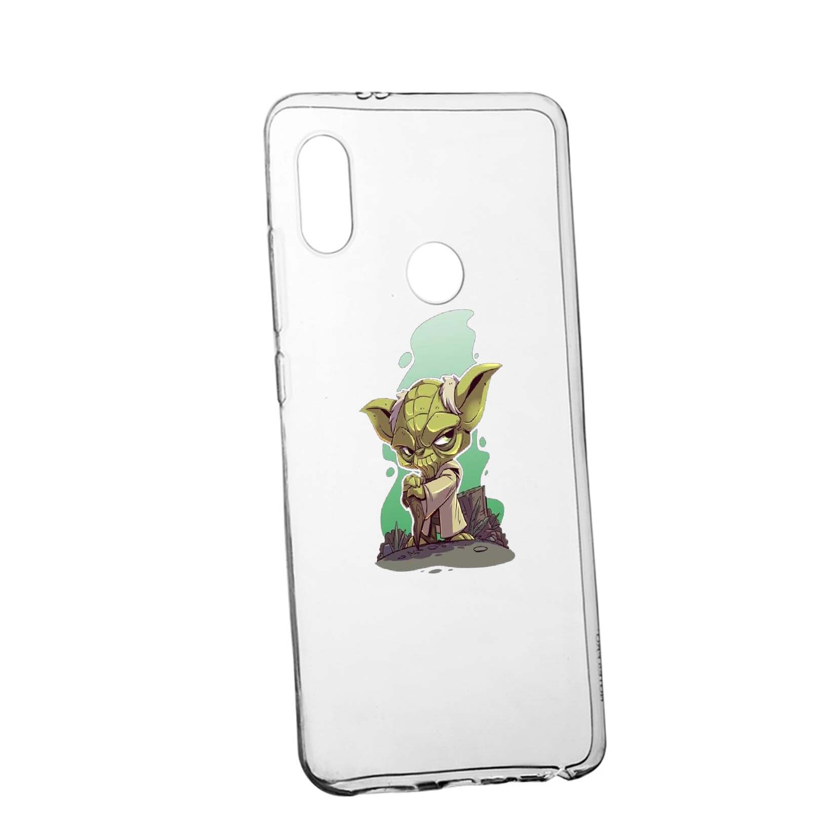 Husa de protectie Star Wars - Yoda, Movie pentru Huawei Y6 2019, rezistenta la uzura, anti-alunecare, din silicon Premium, 403