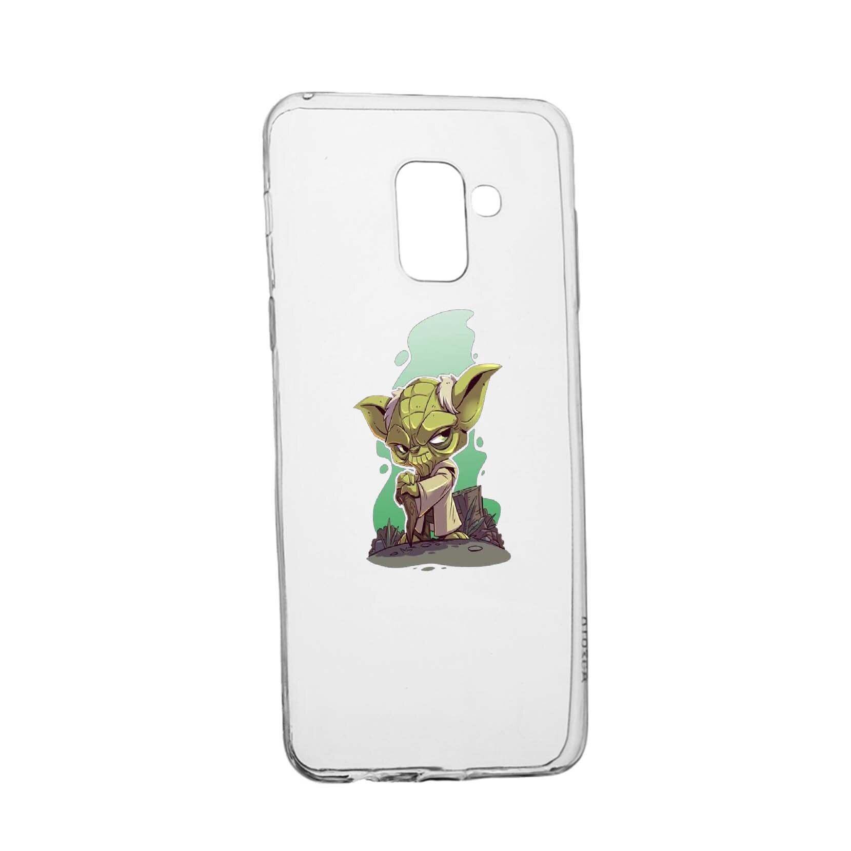 Husa de protectie Star Wars - Yoda, Movie pentru Samsung Galaxy A6 2018, rezistenta la uzura, anti-alunecare, din silicon Premium, 403
