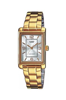 Casio, Ceas dreptunghiular cu bratara metalica, Auriu Casio, Ceas dreptunghiular cu bratara metalica, Auriu