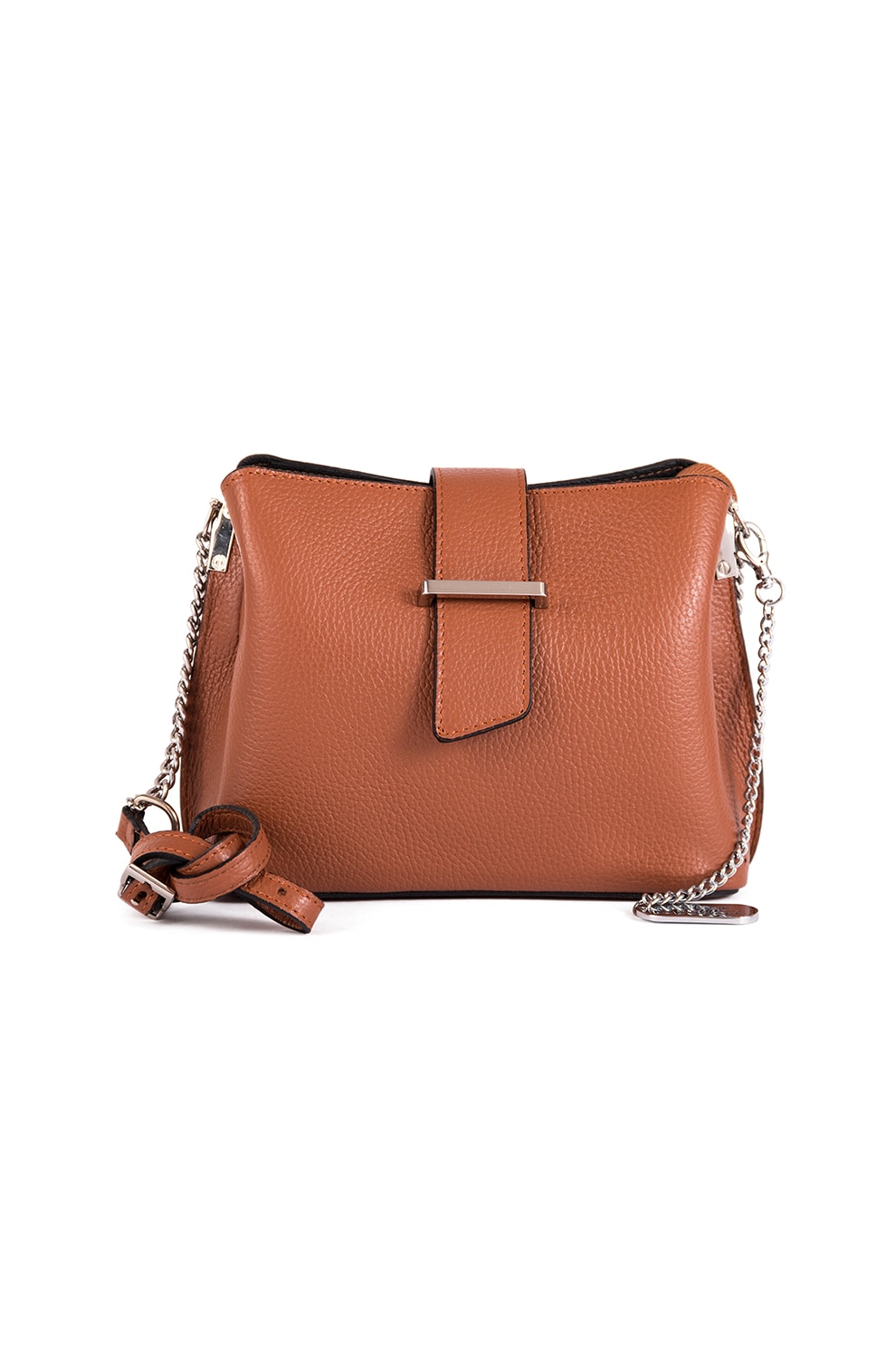 Anna ④ Anna Morellini, Geanta crossbody din piele Ciosa, Maro scortisoara