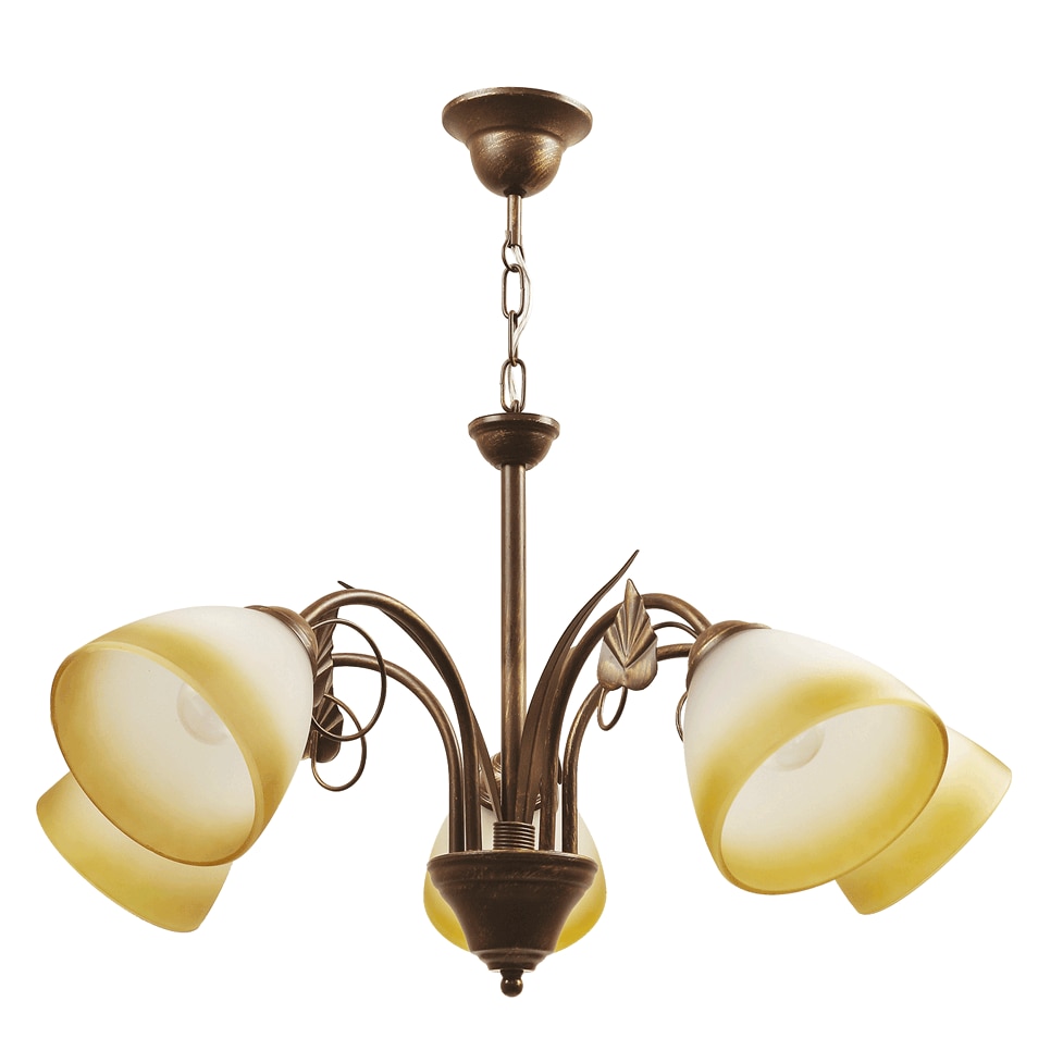 Lustra Interior Erste Gabriela 5x60W Max E27 EL0026605 Culoare Maro Alb