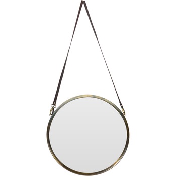 Oglinda de perete cu agatatoare, auriu, 42 cm Oglinda de perete cu agatatoare, auriu, 42 cm