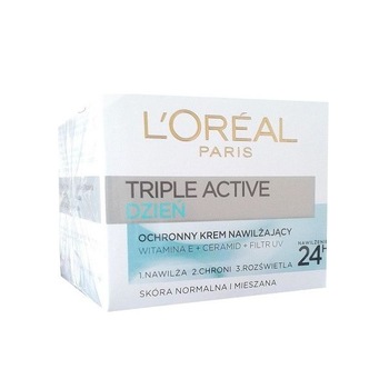 Crema protectoare si hidratanta L'Oreal Paris Triple Active Day pentru piele normala si mixta 50 ml Crema protectoare si hidratanta L'Oreal Paris Triple Active Day pentru piele normala si mixta 50 ml