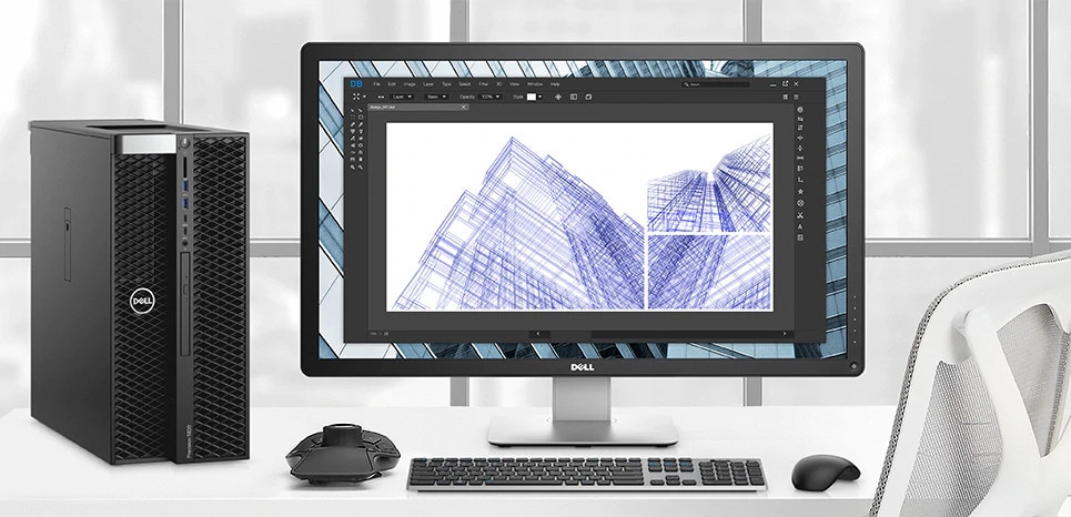 ワークステーション DELL 5820 Workstation XEON W-2223 P1000 Workstation Dell Precision 5820 - 42PT58DW41 (Xeon W-2223 | 16GB