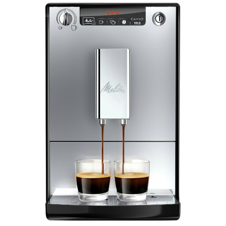 Автоматична кафемашина Melitta Caffeo Solo E950-103, 1400 W, 15 бара, 1.2 л, Сива