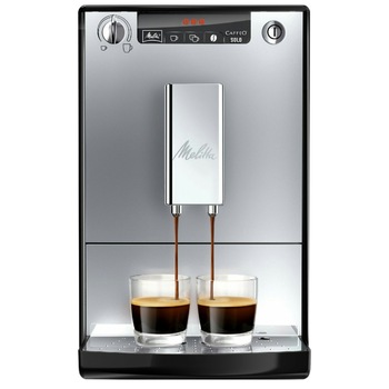 Espressor automat Melitta® Solo, 1400W, 15 bari, 1.2l, Rezervor boabe, Slim 20cm, Silver Espressor automat Melitta® Solo, 1400W, 15 bari, 1.2l, Rezervor boabe, Slim 20cm, Silver