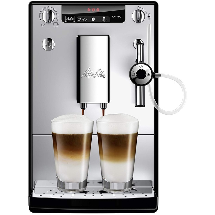 Кафеавтомат Melitta® SOLO & Perfect Milk, 15 bar, Система за разпенване на мляко, 1,2 л, Silver