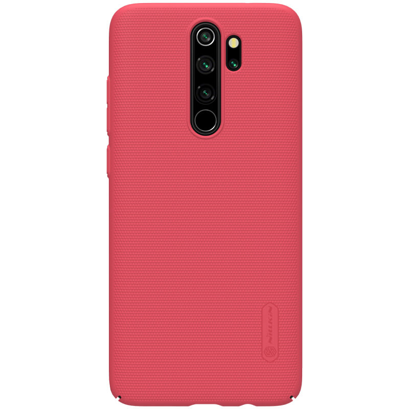 Husa protectie spate din plastic texturat rosu, pentru Xiaomi Redmi Note 8 Pro- Nillkin Frosted Shield