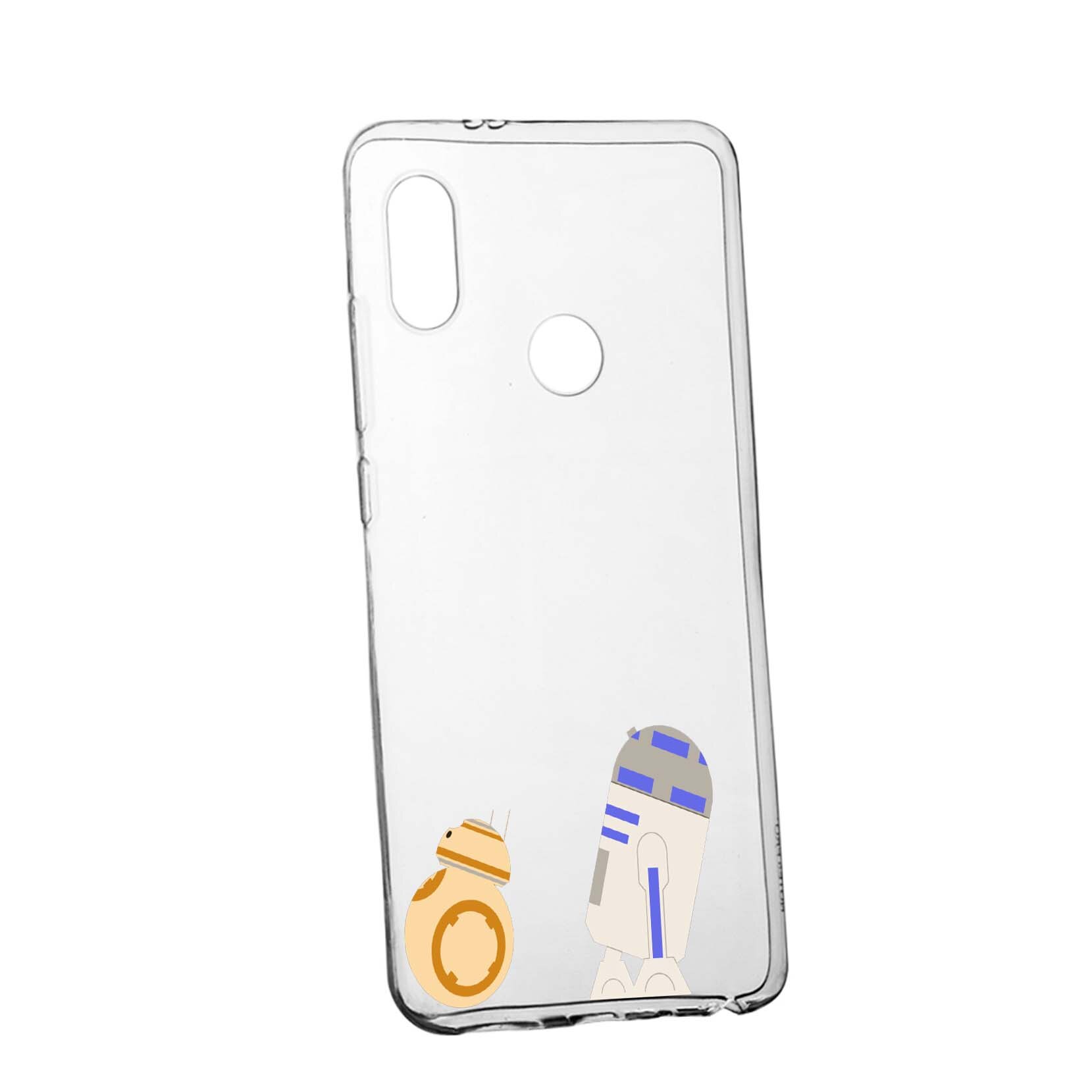 Husa de protectie Star Wars - Droids, Movie pentru Huawei Y6 2019, rezistenta la uzura, anti-alunecare, din silicon Premium, 411