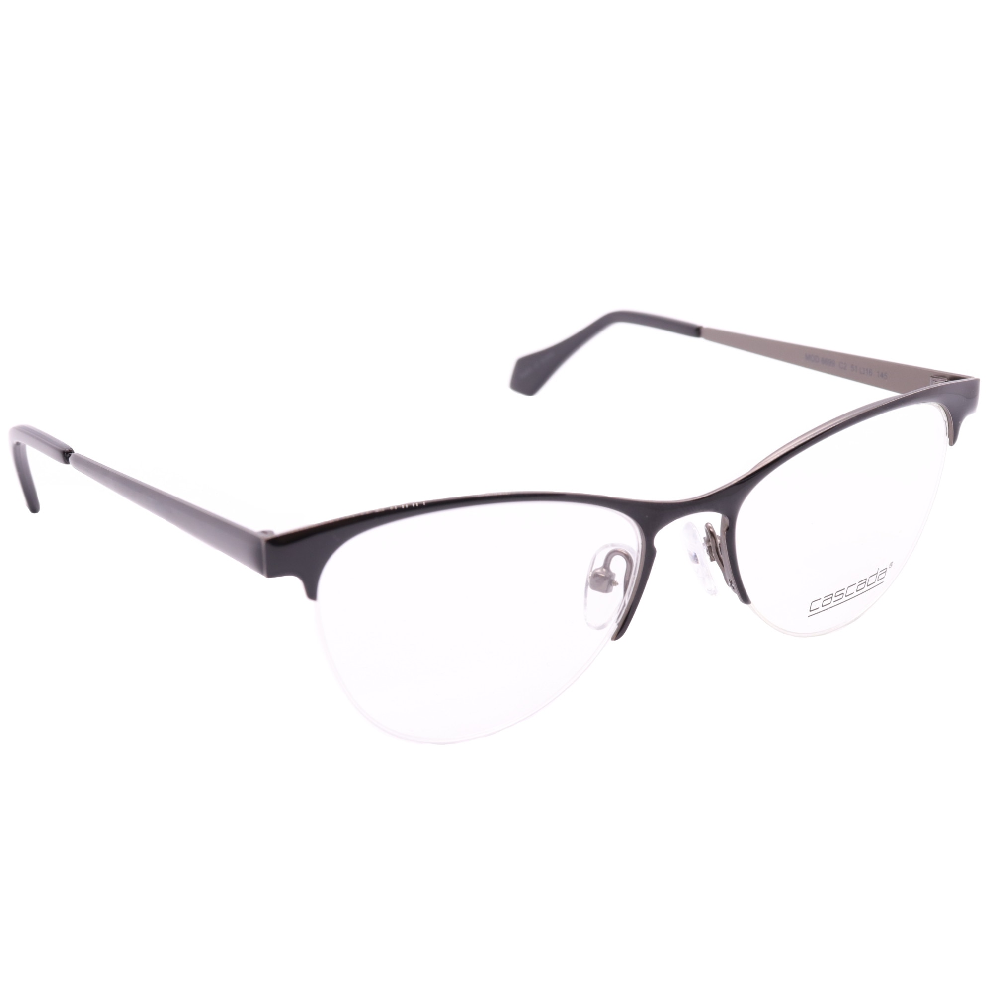 Rame ochelari de vedere, Cascada, Dama, MOD 6699, 51mm, Negru/Gri