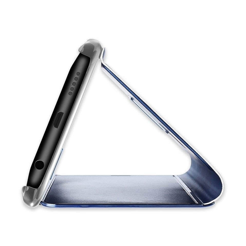 Husa Huawei Y7 2019 / Y7 Prime 2019, Flip / Book / Carte, Functie Stand, Clear View, Gold