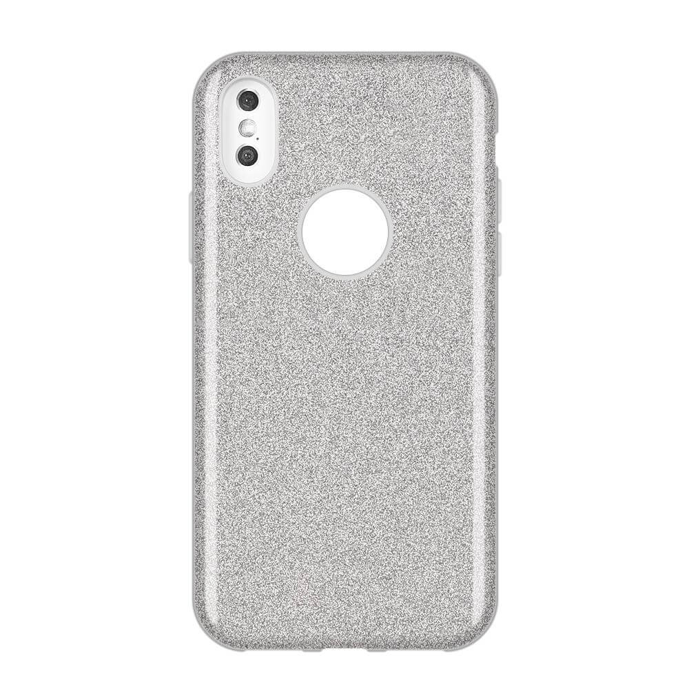 Husa Huawei Y7 2019, Huawei Y7 Prime 2019, Glitter / Sclipici, Silver