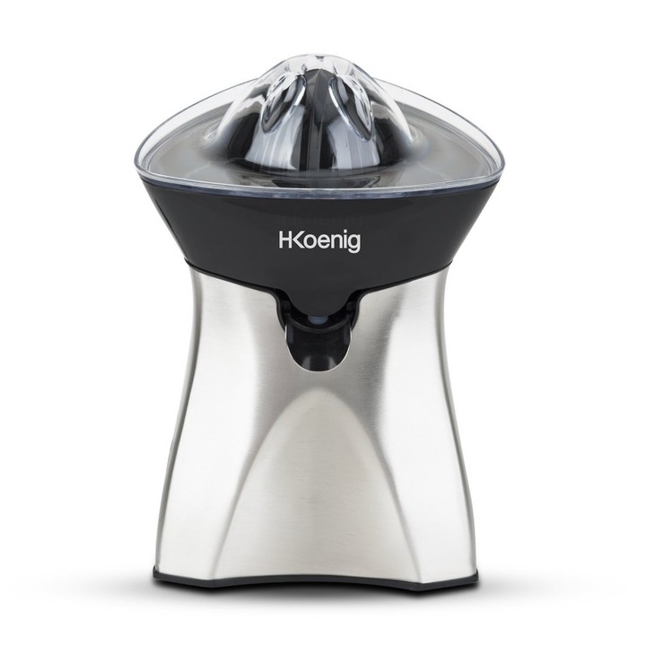 Електрическа Сокоизстисквачка за цитруси H.Koenig AGR60, 60 W, 2 сменяеми конуса, Инокс