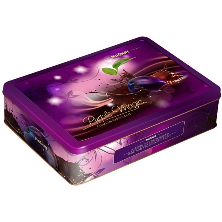 Magnat Purple Magic 260-300G Aszalt Szilva Étcsokis Praliné fémdoboz