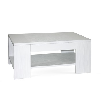 Masuta alba de cafea pentru Living sau Birou, 90x55x43 cm Masuta alba de cafea pentru Living sau Birou, 90x55x43 cm