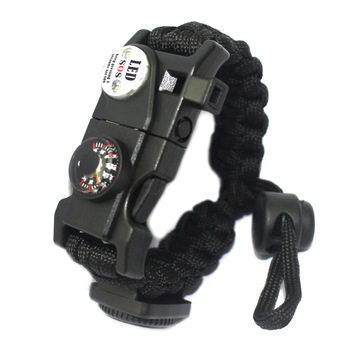 Bratara ajustabila MBrands 19 in 1, paracord, multiple functii si unelte, negru Bratara ajustabila MBrands 19 in 1, paracord, multiple functii si unelte, negru