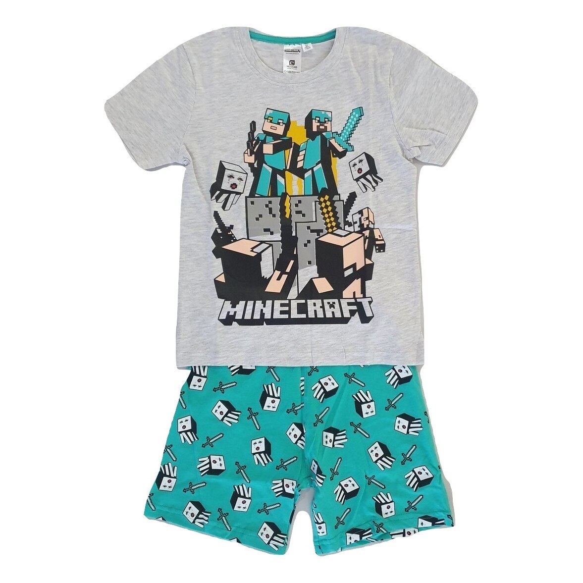 Pijamale copii Minecraft, Steve Diamond, Multicolor