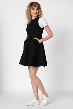 G-Star RAW, Rochie evazata din denim, Negru, M G-Star RAW, Rochie evazata din denim, Negru, M