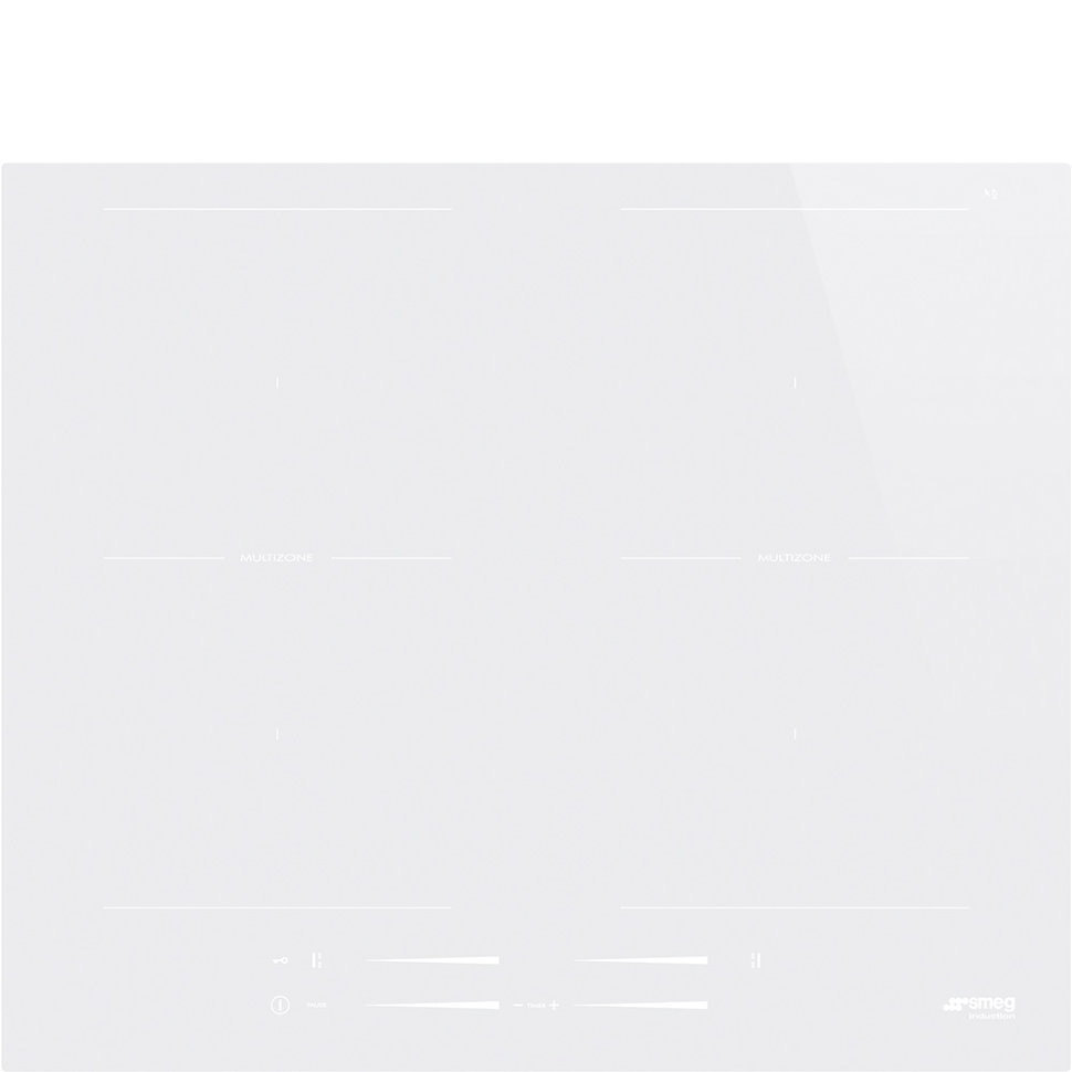 Plita incorporabila Smeg Multi Zone SI2M7643DW, Inductie, 4 zone gatit, Alb