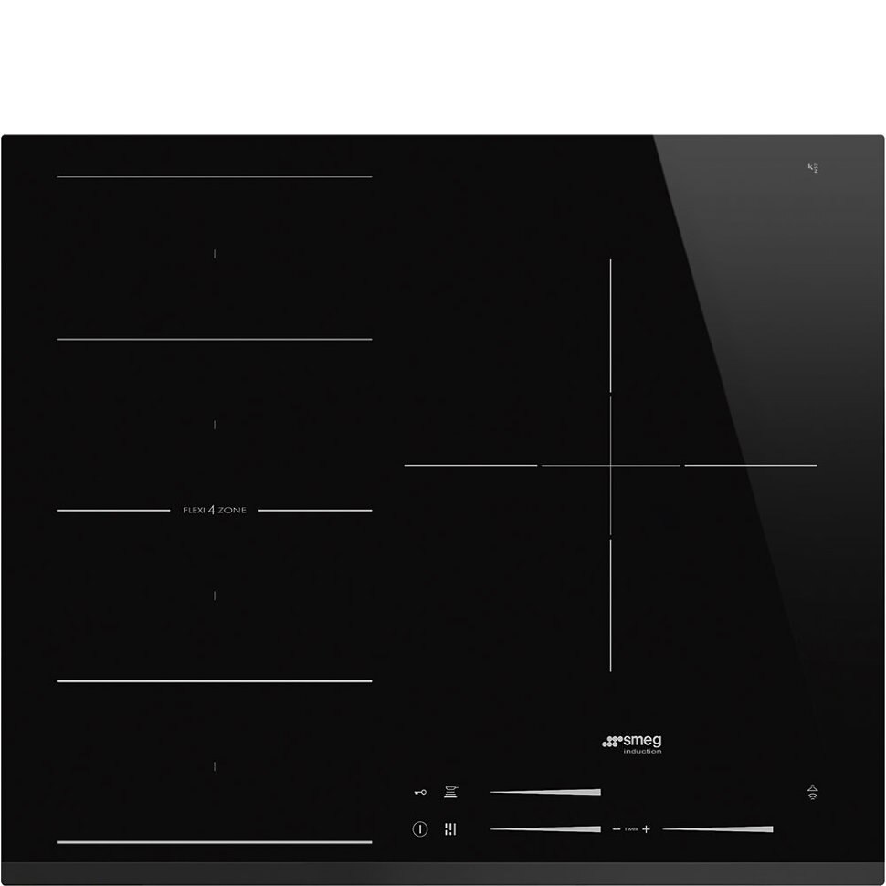 Plita incorporabila Smeg Multi Zone SI1F7635B, Inductie, 3 zone gatit, Negru