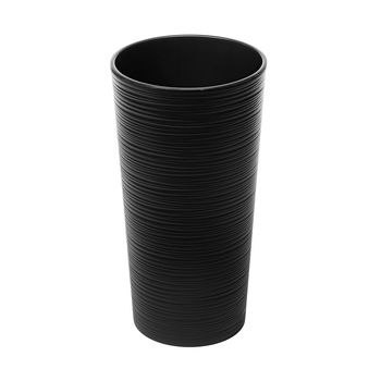 Ghiveci decorativ Lamela, Lilia dungi, Ø25xH46.5 cm, negru Ghiveci decorativ Lamela, Lilia dungi, Ø25xH46.5 cm, negru