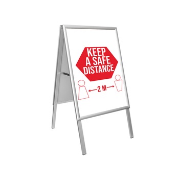 Panou stradal JJ DISPLAYS cu rama click, format print A1 - 594x841mm, click 25 mm Panou stradal JJ DISPLAYS cu rama click, format print A1 - 594x841mm, click 25 mm