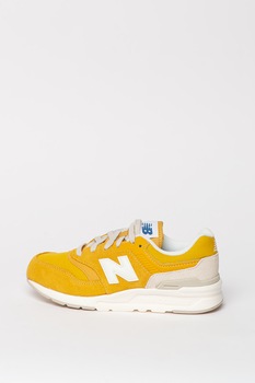 New Balance, Pantofi sport de piele intoarsa ecologica si material textil, cu calapod lat 997 New Balance, Pantofi sport de piele intoarsa ecologica si material textil, cu calapod lat 997