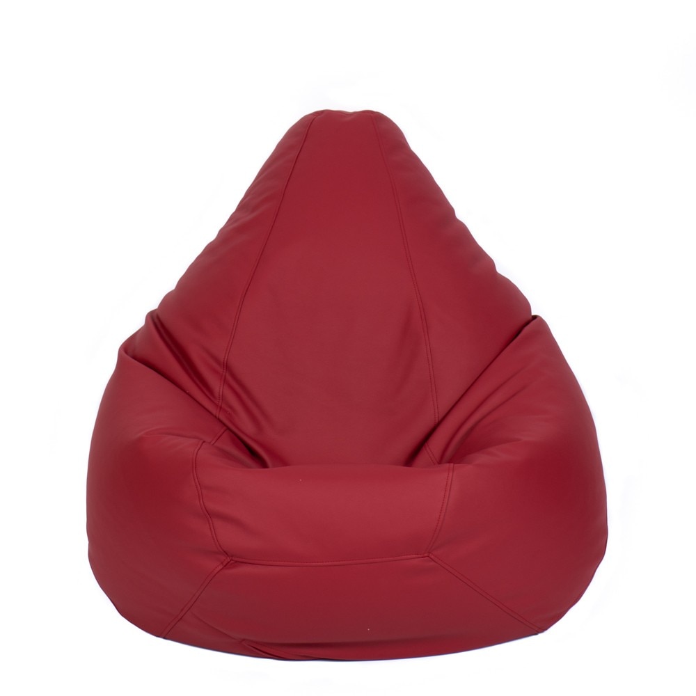 Fotoliu Topcho, Model Big Puff / Para, Piele ecologica, 100 x 120 cm, Rosu