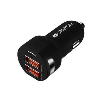 Incarcator auto Canyon CNE-CCA04B, Black Incarcator auto Canyon CNE-CCA04B, Black