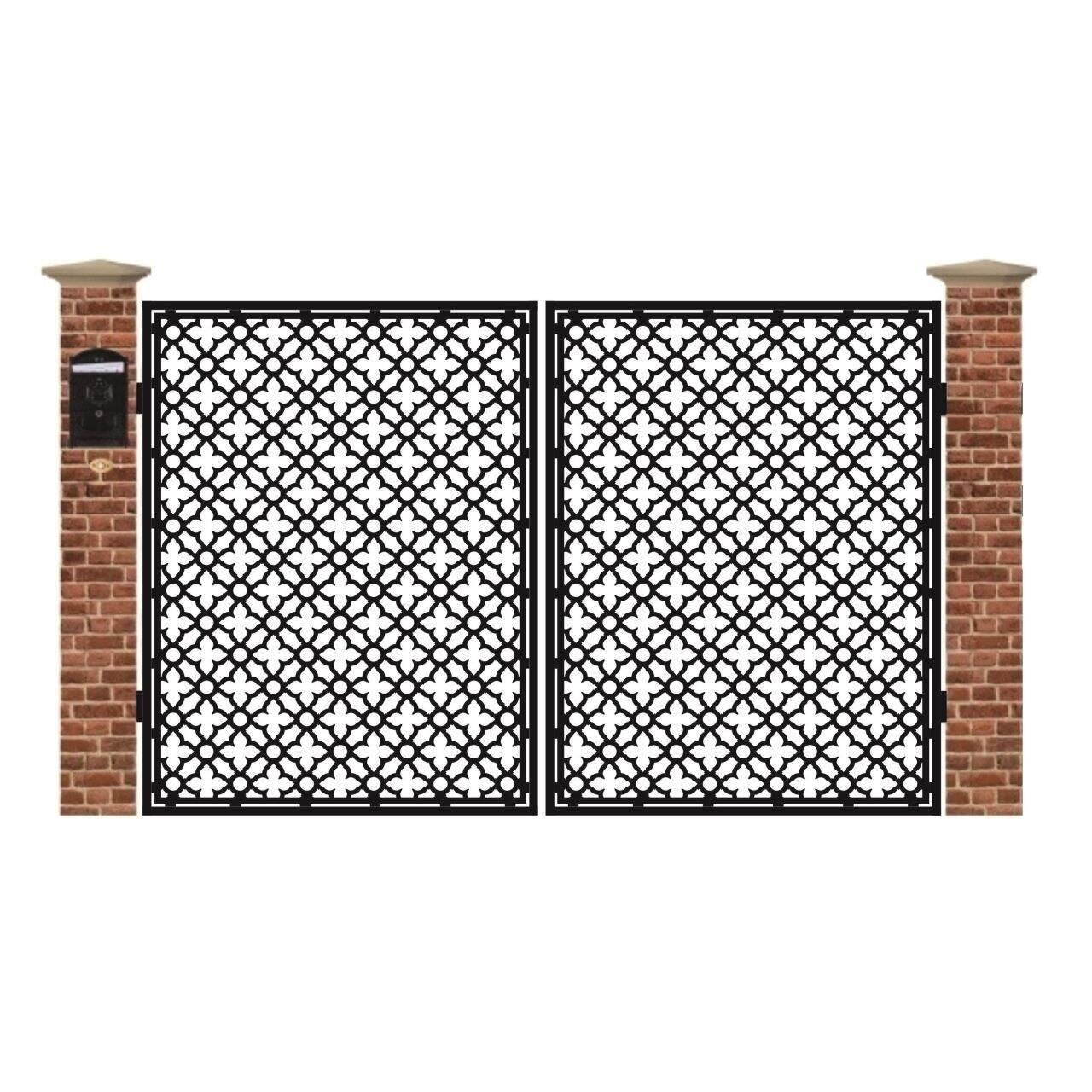 Poarta acces auto mica din tabla debitata cu plasma MAX 62 3000x1940 mm