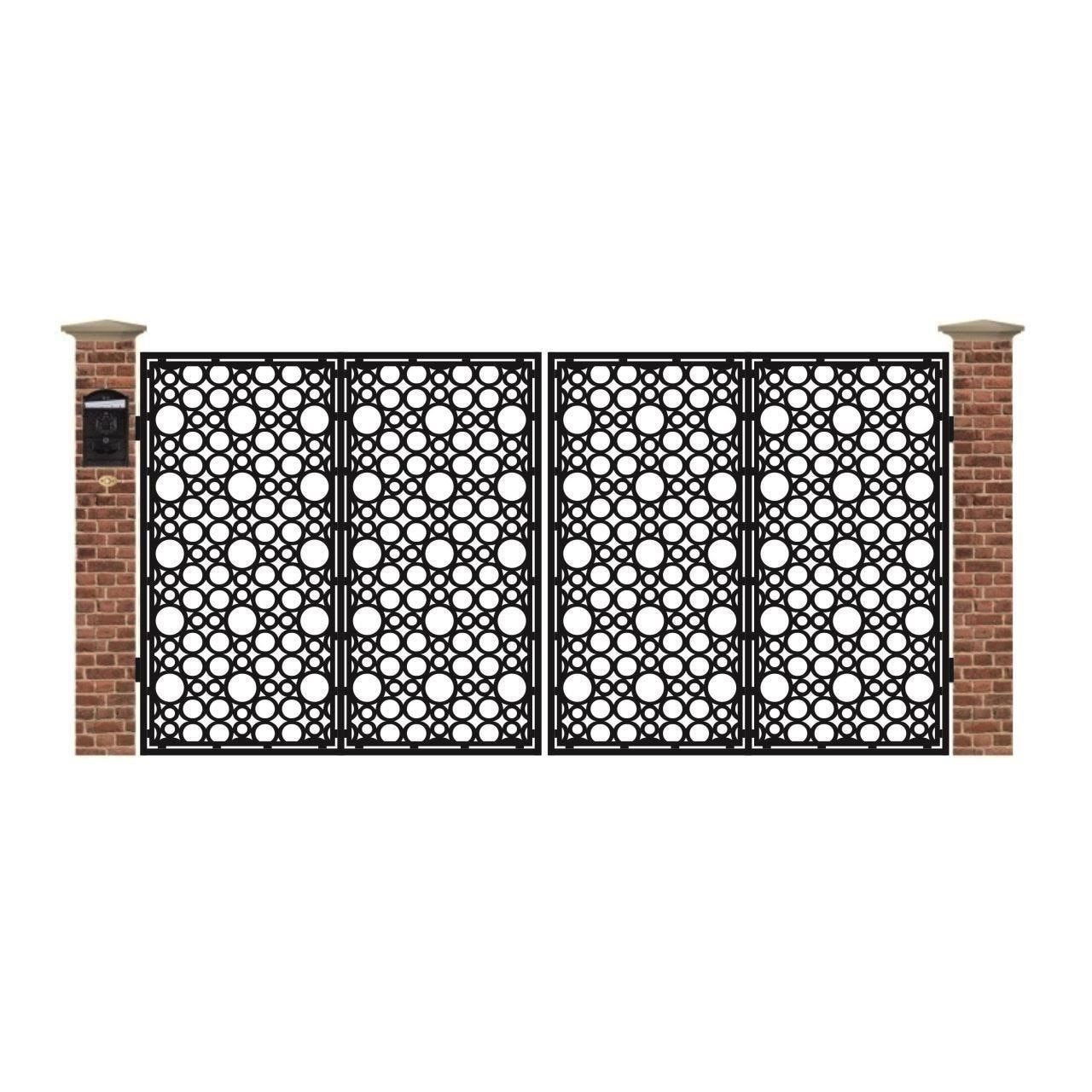 Poarta acces auto mare din tabla debitata cu plasma MAX 63 3884x1940 mm