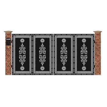 Poarta acces auto mare din tabla debitata cu plasma N368 3884x1940 mm Poarta acces auto mare din tabla debitata cu plasma N368 3884x1940 mm