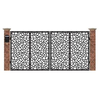 Poarta acces auto mare din tabla debitata cu plasma VITRALIU 3884x1940 mm Poarta acces auto mare din tabla debitata cu plasma VITRALIU 3884x1940 mm