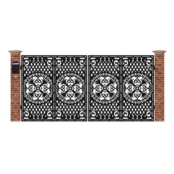 Poarta acces auto mare din tabla debitata cu plasma N348 3884x1940 mm Poarta acces auto mare din tabla debitata cu plasma N348 3884x1940 mm