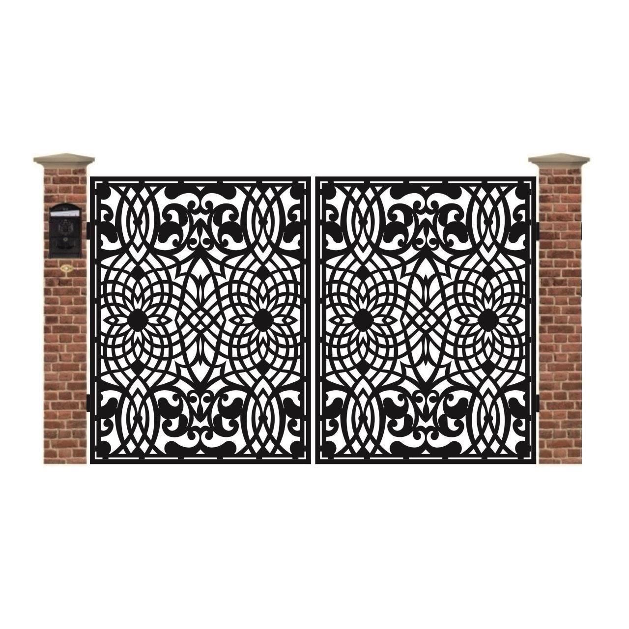 Poarta acces auto mica din tabla debitata cu plasma MAX 2 3000x1940 mm