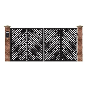 Poarta acces auto mare din tabla debitata cu plasma N283 3884x1940 mm Poarta acces auto mare din tabla debitata cu plasma N283 3884x1940 mm