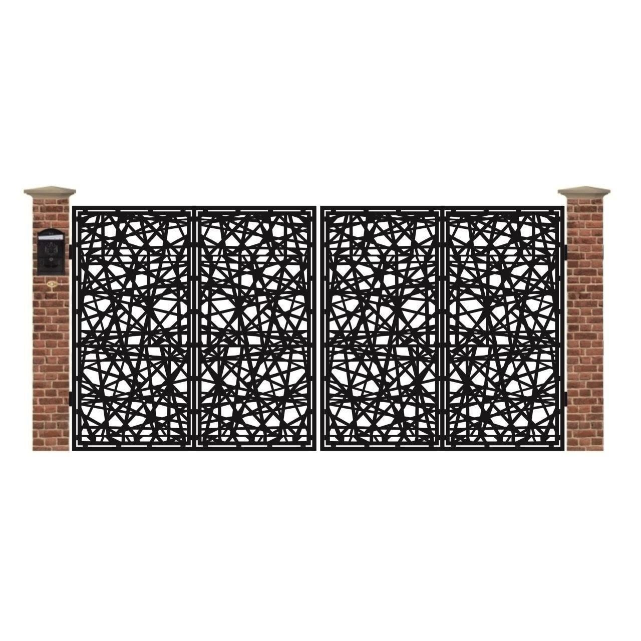 Poarta acces auto mare din tabla debitata cu plasma N280 3900x1940 mm