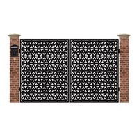 Poarta acces auto mica din tabla debitata cu plasma N309 3000x1940 mm