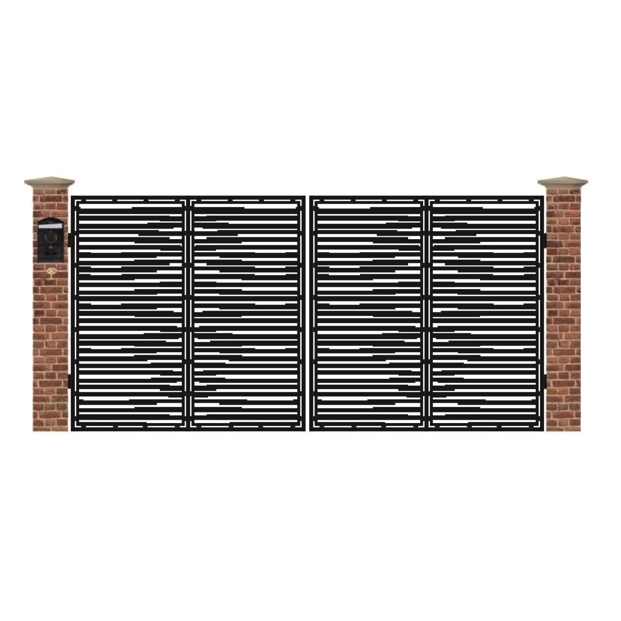 Poarta acces auto mare din tabla debitata cu plasma MAX 344 3900x1940 mm