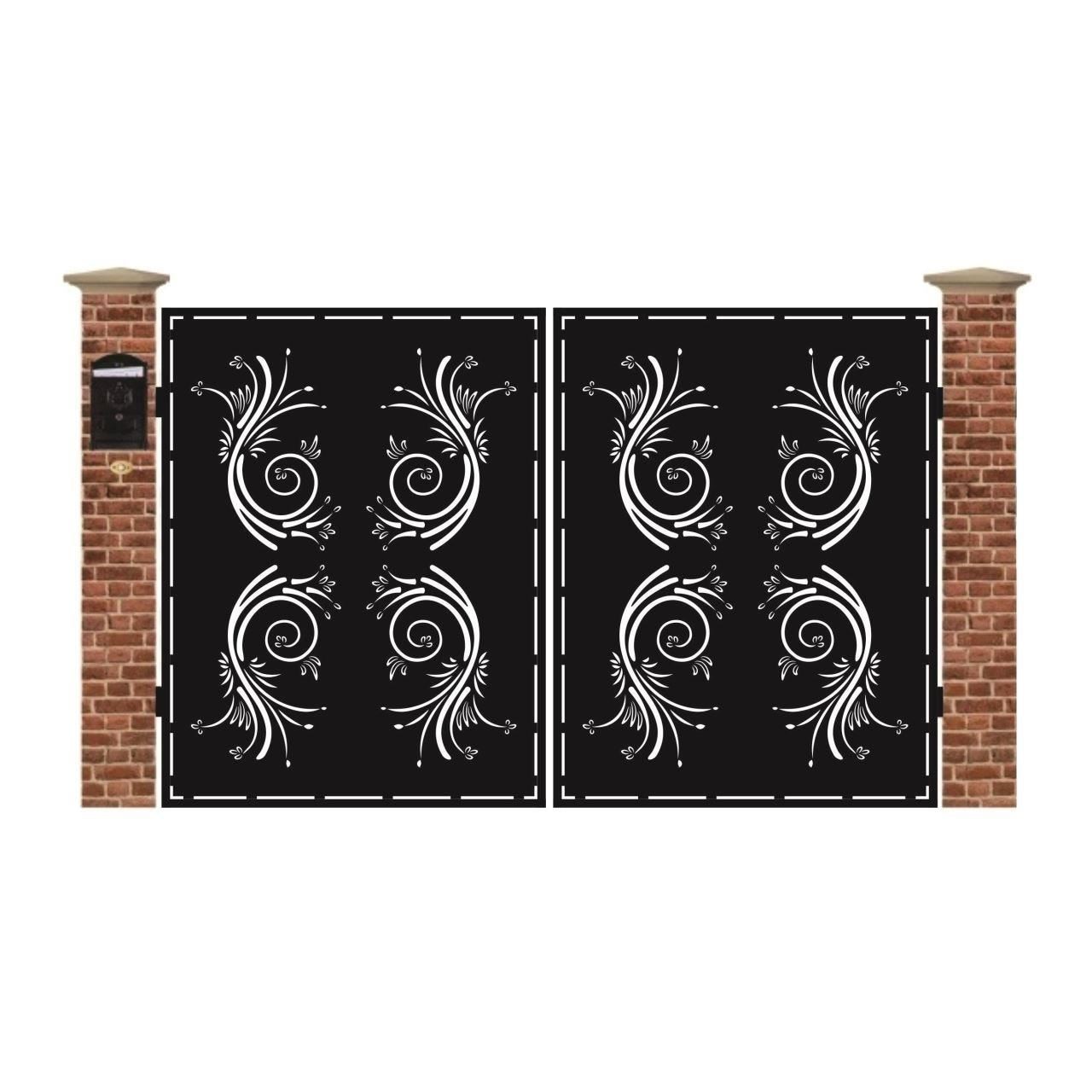 Poarta acces auto mica din tabla debitata cu plasma MAX 16 3000x1940 mm