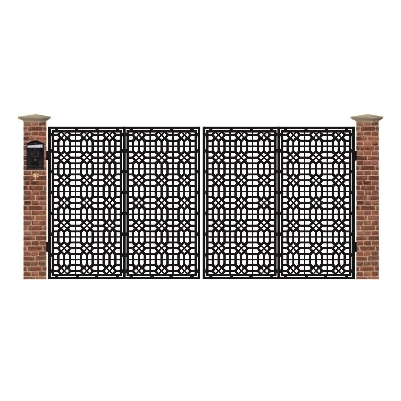 Poarta acces auto mare din tabla debitata cu plasma MAX 24 3900x1940 mm