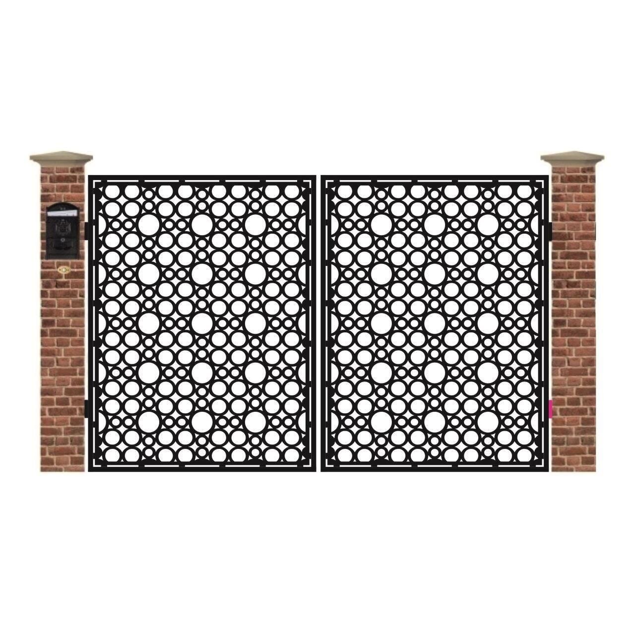 Poarta acces auto mica din tabla debitata cu plasma MAX 63 3000x1940 mm