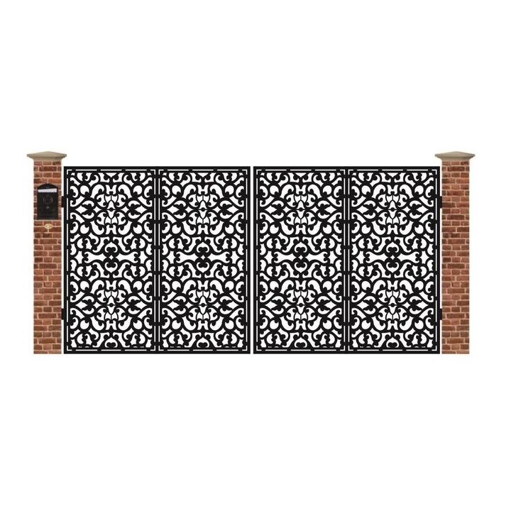 Poarta acces auto mare din tabla debitata cu plasma MAX 13 3884x1940 mm