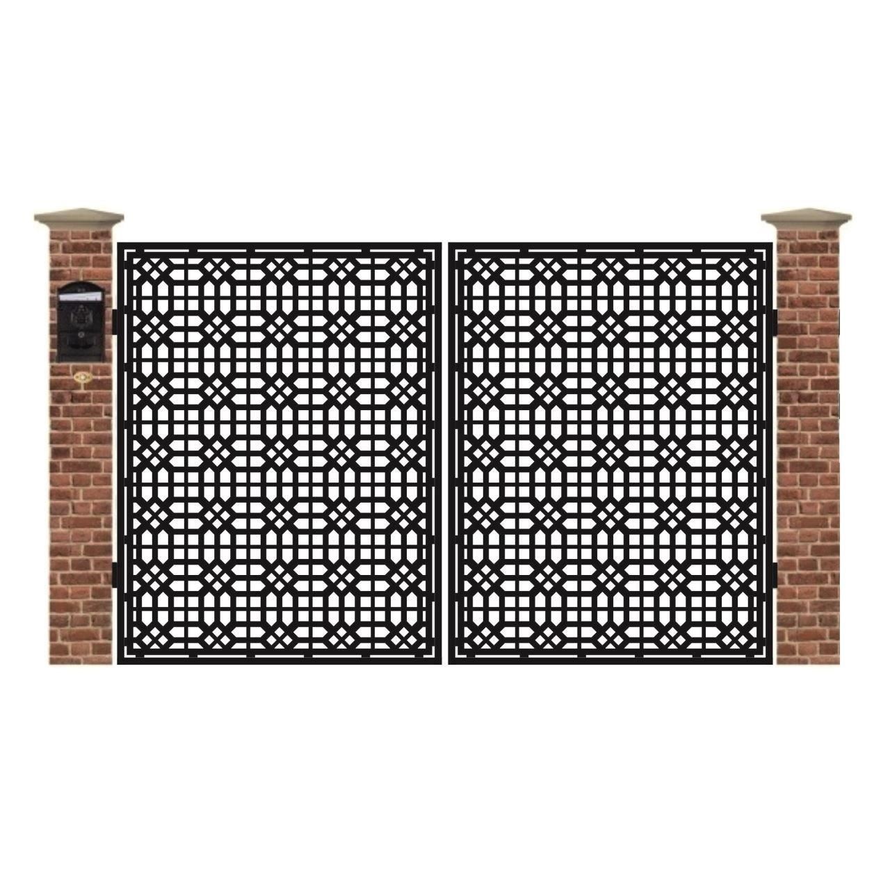 Poarta acces auto mica din tabla debitata cu plasma MAX 24 3000x1940 mm
