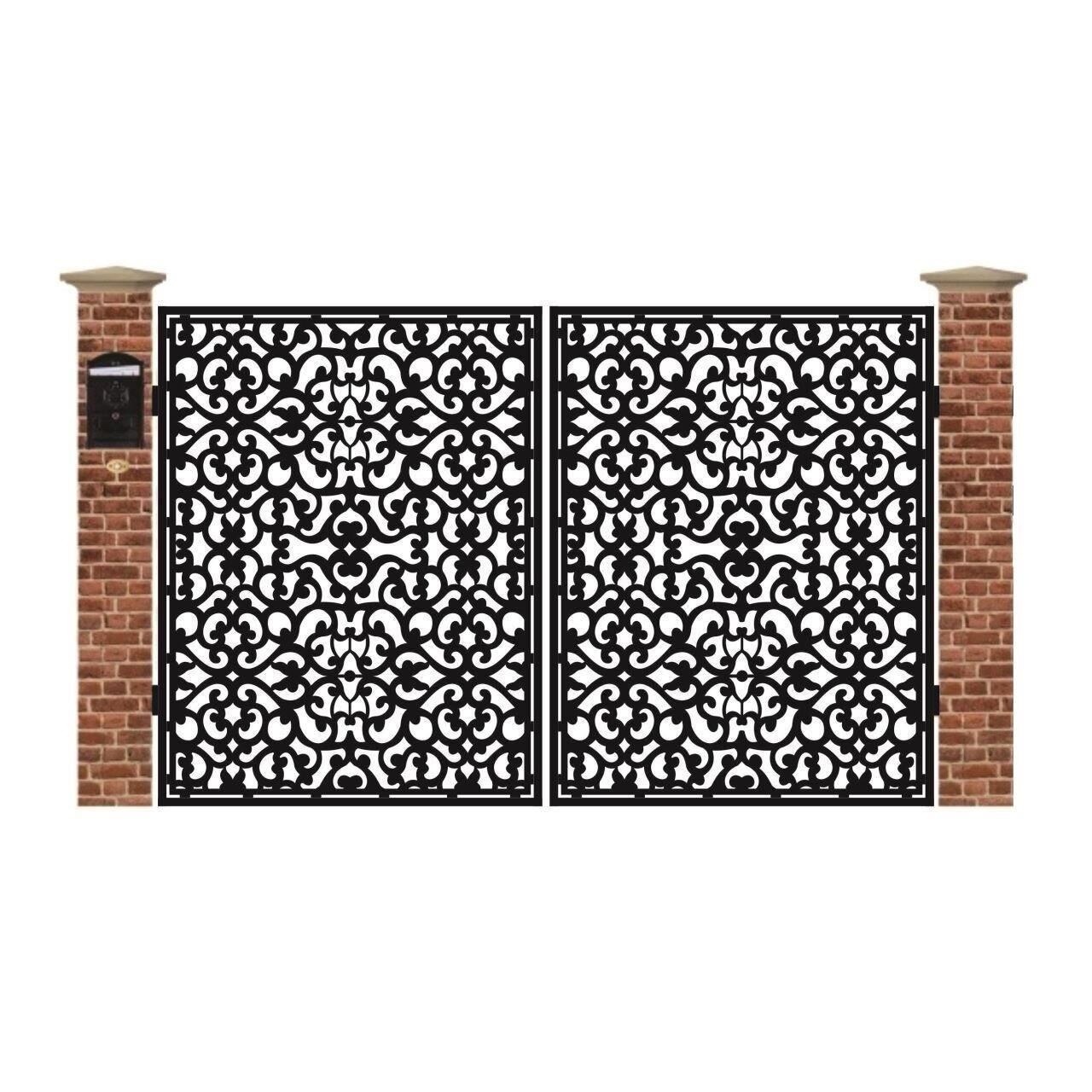 Poarta acces auto mica din tabla debitata cu plasma MAX 13 3000x1940 mm