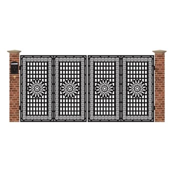 Poarta acces auto mare din tabla debitata cu plasma N256 3900x1940 mm Poarta acces auto mare din tabla debitata cu plasma N256 3900x1940 mm