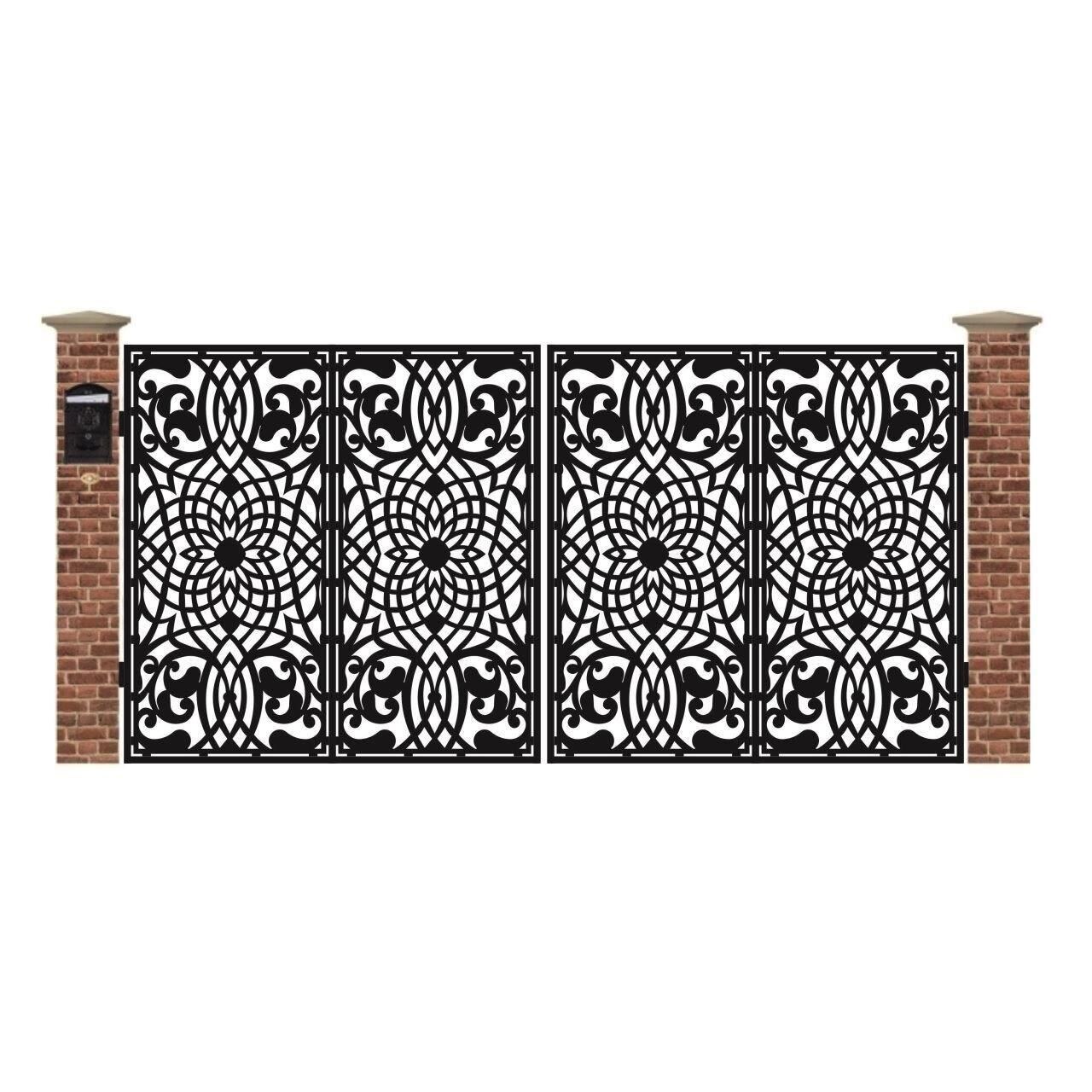 Poarta acces auto mare din tabla debitata cu plasma MAX 2 3900x1940 mm